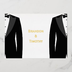Tarjetas de respuesta elegantes de bodas gays con 