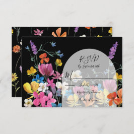 Tarjetas de respuesta Floral Dark Meadow de flor s