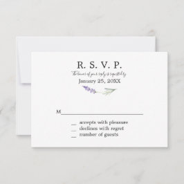 Tarjetas de respuesta floral de Lavender