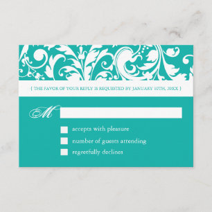 Tarjetas de respuesta Jade - RSVP de 3,5" X 5"