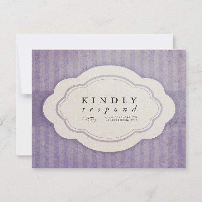 Tarjetas de respuesta Lilac Charm Vintage (Anverso)