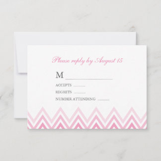 Tarjetas de respuesta Ombre Rosado Moderno para Ch