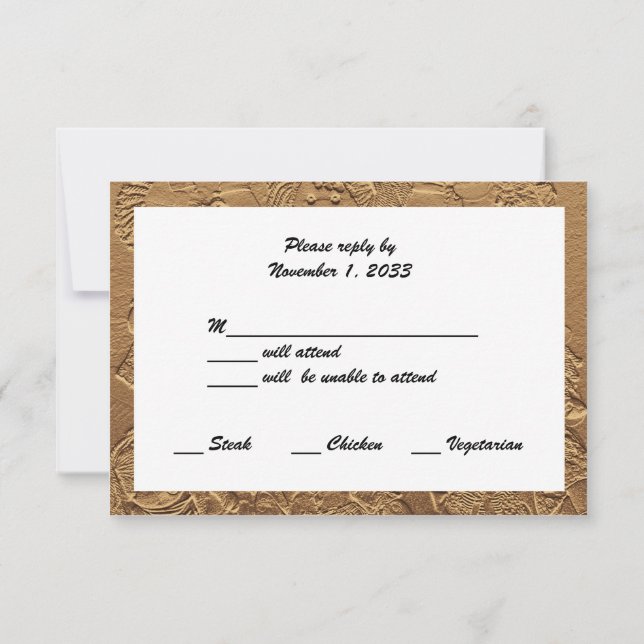 Tarjetas de respuesta para aniversario de bodas de (Reverso)