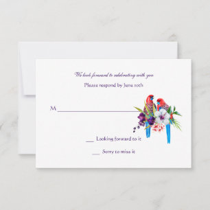 Tarjetas de respuesta para aves tropicales