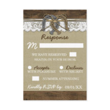 Tarjetas de respuesta para boda con herraduras de 