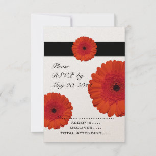 Tarjetas de respuesta para boda con margarita de G