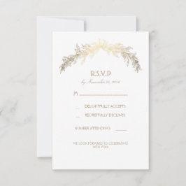 Tarjetas de respuesta para boda Corona de Laurel D