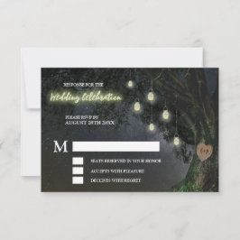 Tarjetas de respuesta para boda de frasco de Mason
