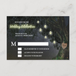 Tarjetas de respuesta para boda de frasco de Mason