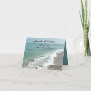 Tarjetas de respuesta para boda en destino de play