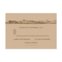 Tarjetas de respuesta para boda en la montaña