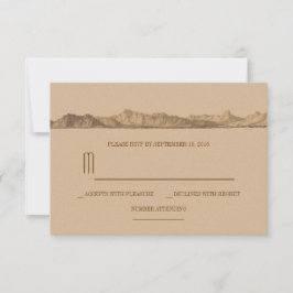 Tarjetas de respuesta para boda en la montaña