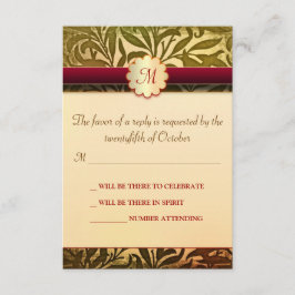 tarjetas de respuesta para bodas de otoño