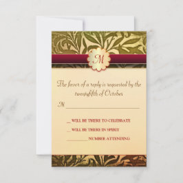 tarjetas de respuesta para bodas de otoño