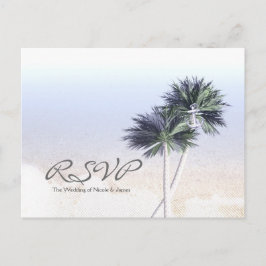 Tarjetas de respuesta para bodas en el paraíso de 