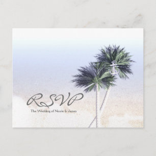 Tarjetas de respuesta para bodas en el paraíso de 