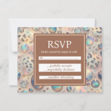 Tarjetas de respuesta para bodas Exóticas y Elegan