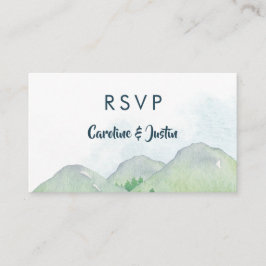 Tarjetas de respuesta para bodas pequeñas de Monta