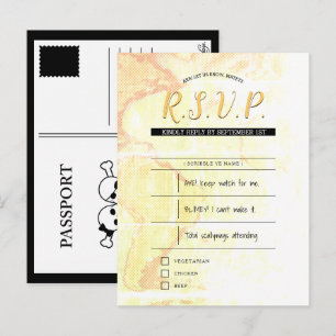 tarjetas de respuesta para bodas piratas