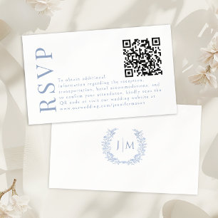 Tarjetas de respuesta QR para boda floral bohemio 