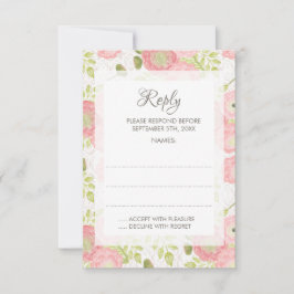 Tarjetas de respuesta Ranunculus y Lace Floral Bod