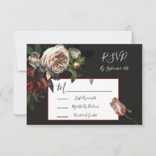Tarjetas de respuesta Rembrandt Floral Boda RSVP
