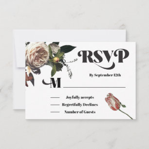 Tarjetas de respuesta Rembrandt Floral Boda RSVP