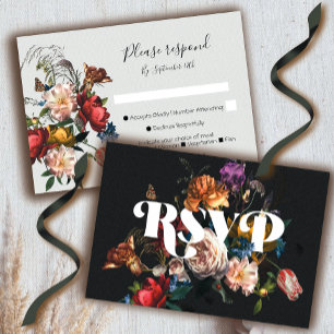Tarjetas de respuesta Rembrandt Floral Boda RSVP