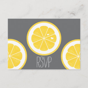 TARJETAS DE RESPUESTA RSVP AMARILLAS Y GRIS LEMOM
