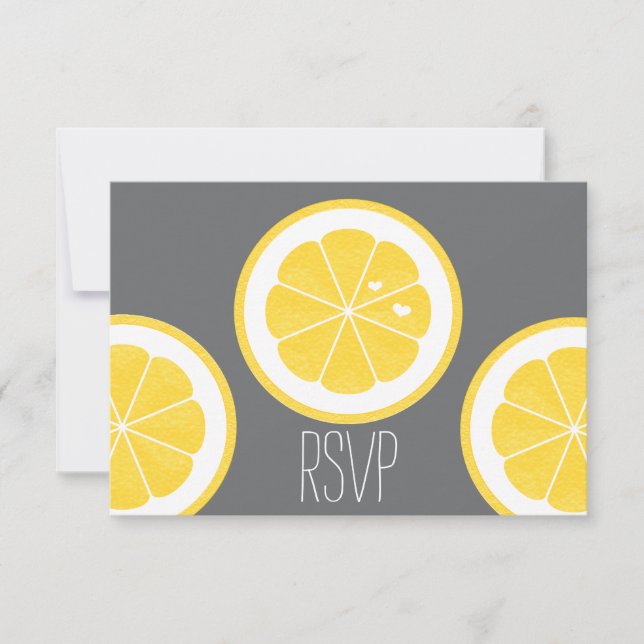 TARJETAS DE RESPUESTA RSVP AMARILLO Y GRIS LEMOM (Anverso)