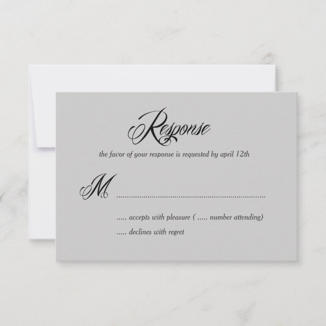 Tarjetas de respuesta RSVP/Boda ahora y para siemp (Anverso)