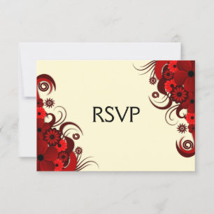 Tarjetas de respuesta RSVP con elegancia floral ro