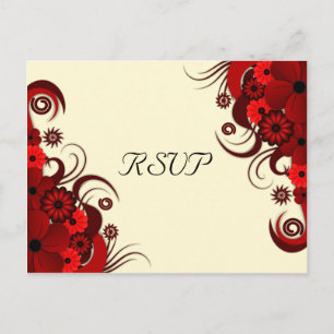 Tarjetas de respuesta RSVP con elegancia floral ro
