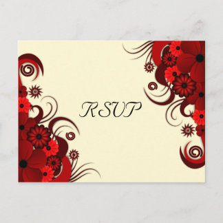 Tarjetas de respuesta RSVP con elegancia floral ro