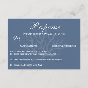 Tarjetas de respuesta RSVP de Blue Sea Coral