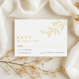 Tarjetas de respuesta RSVP de boda botánicas con f