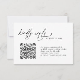 Tarjetas de respuesta RSVP de boda con código QR m