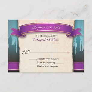 Tarjetas de respuesta RSVP de boda de cuento de ha