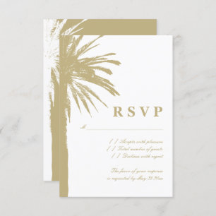 Tarjetas de respuesta RSVP de boda de playa excepc