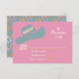 Tarjetas de respuesta rsvp de Cowboy Western Gorra