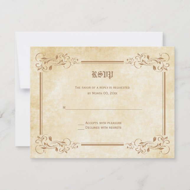 Tarjetas de respuesta RSVP de cuento de hadas (Anverso)