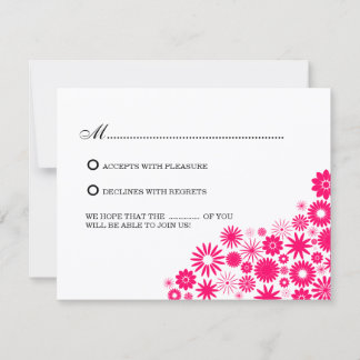 Tarjetas de respuesta / RSVP de flores vibrantes r