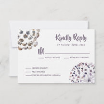 Tarjetas de respuesta RSVP de invitación a bodas
