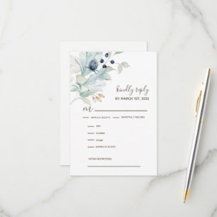 Tarjetas de respuesta RSVP de invitación de boda