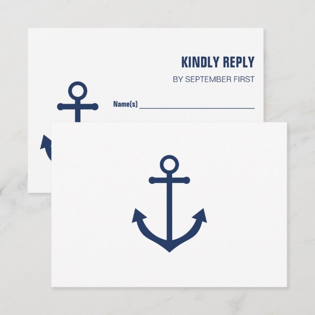 Tarjetas de respuesta RSVP de la boda del presenta (Anverso / Reverso)