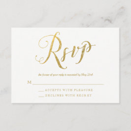 Tarjetas de respuesta RSVP de la boda elegante de