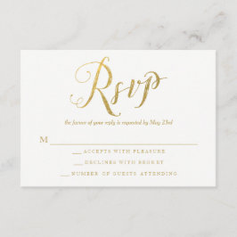 Tarjetas de respuesta RSVP de la boda elegante de