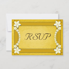 Tarjetas de respuesta RSVP de la boda floral de or
