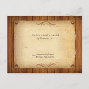 Tarjetas de respuesta RSVP de la boda occidental e