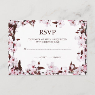 Tarjetas de respuesta RSVP de la frontera de flore